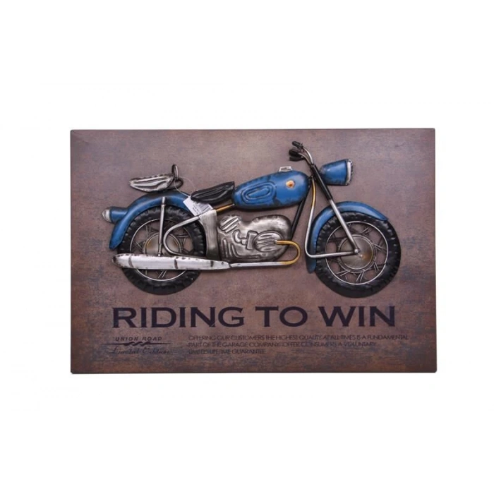 Motorsiklet Tablo Pano Dekoratif Vintage Ev Ofis Hediyelik