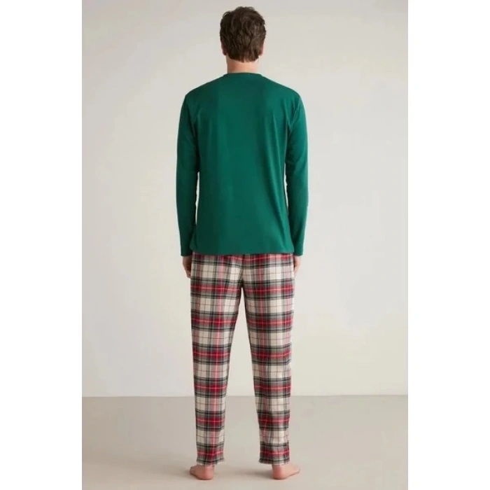 MDB Nautıca M630 Erkek Uzun Kollu Ekoseli Pijama Takımı