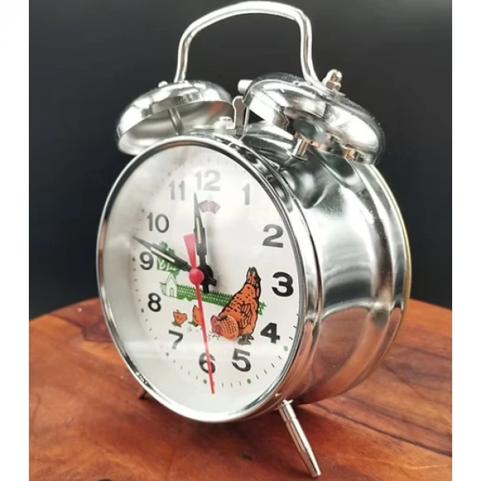 MDB Nostaljik Kurmalı Horozlu Çalar Saat Büyük Boy