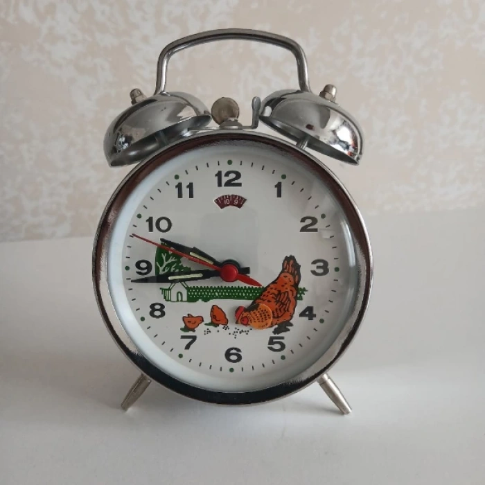 MDB Nostaljik Kurmalı Horozlu Çalar Saat Büyük Boy