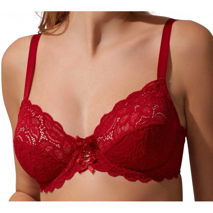 MDB Nurteks 1050 Kadın Balenli Dantelli Toparlayıcı Sütyen