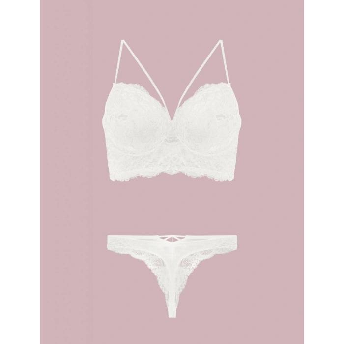 MDB Nurteks 4330 Desteksiz Dantelli Sütyen Takım