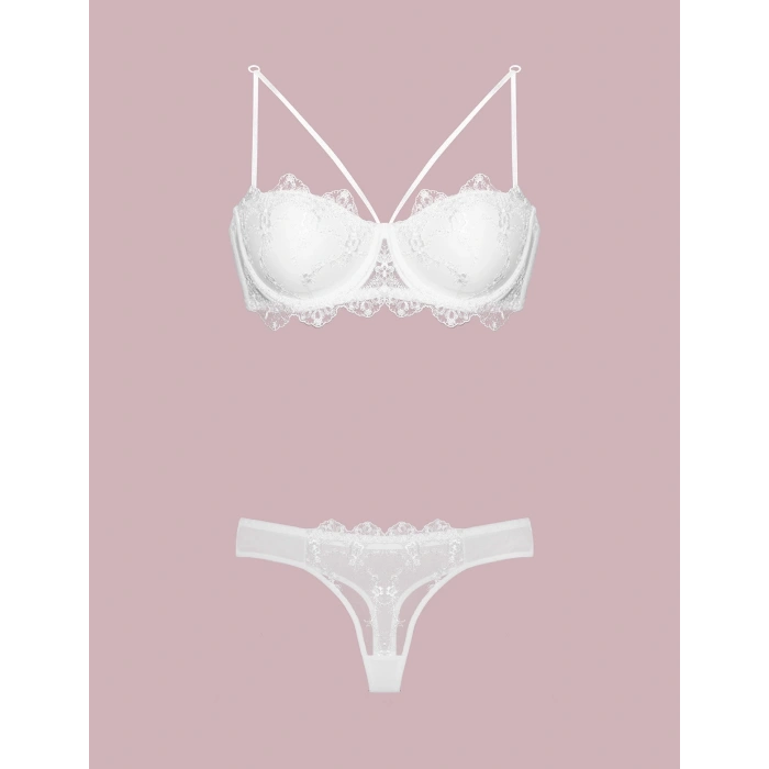 MDB Nurteks 4591 Destekli Dantelli Sütyen Takım