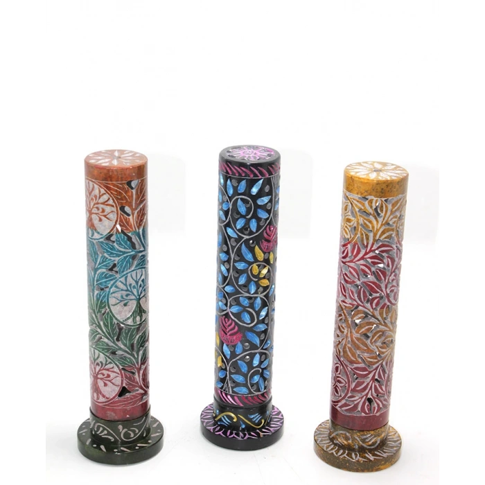 MDB Obsidian Taşı İşlemeli Kule Tütsülük Model 1