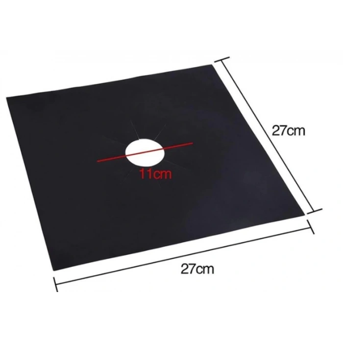 Ocak Koruyucu Folyo Yanmaz Yapışmaz 4lü SiYAH set