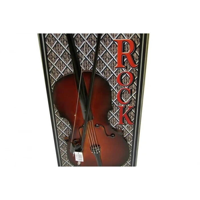 Pano Keman Dikey Vintage Müzik Temalı Dekoratif Ev Ofis Hediyelik