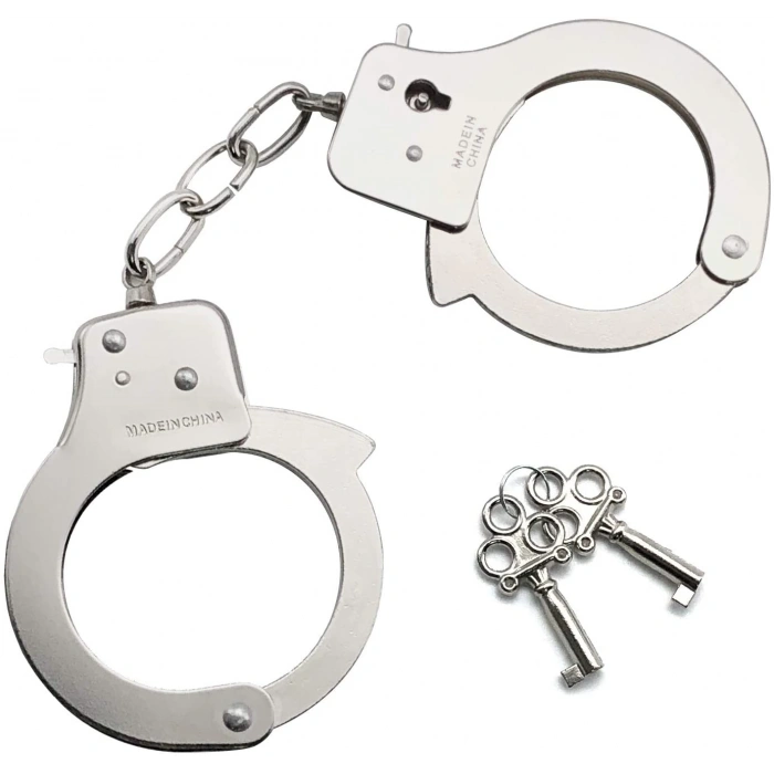 Parti Aksesuar Anahtarlı Oyuncak Metal Kelepçe Polis Kelepçesi