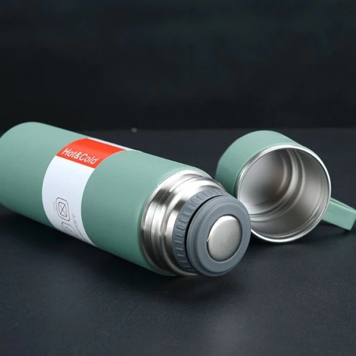 MDB Paslanmaz Çelik Bardaklı Termos Seti 500 ML