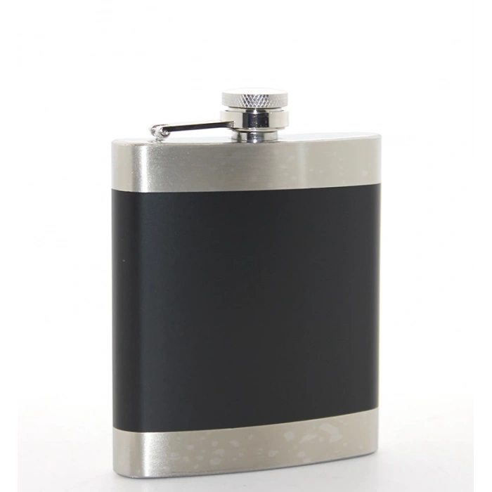 MDB Paslanmaz Çelik Tekli 7 Oz Matara Siyah