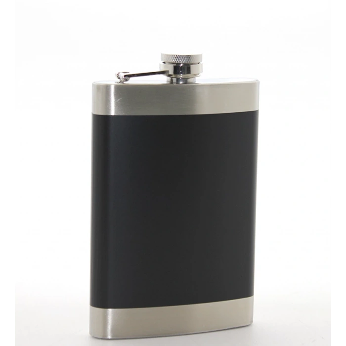 MDB Paslanmaz Çelik Tekli 9 Oz Matara Siyah Renk