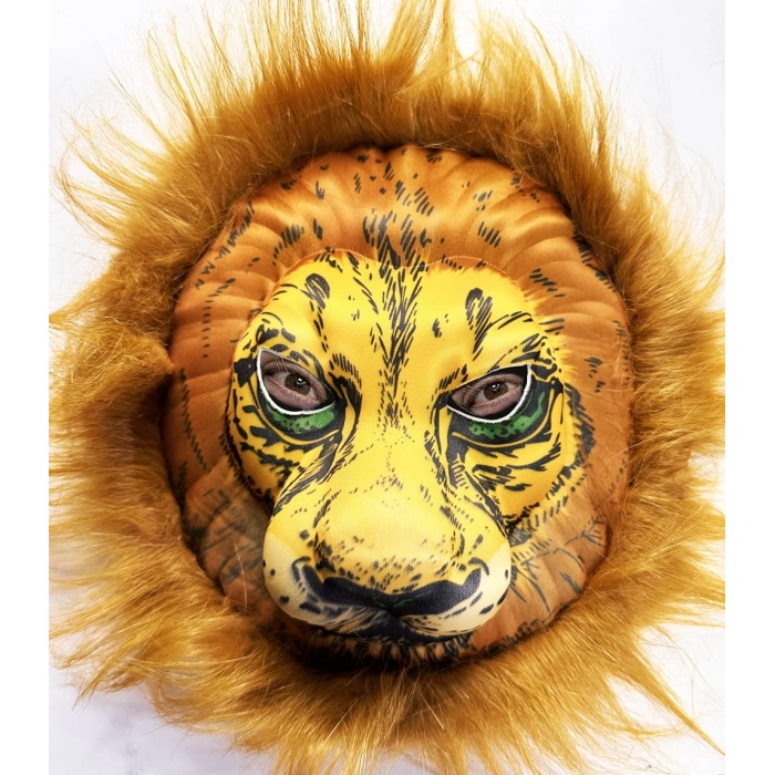 MDB Peluş Aslan Maskesi Kahverengi Yeleli Mega Peluş 33 No