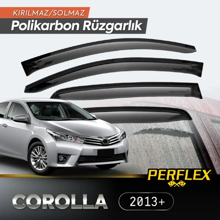 MDB Perflex Polikarbon Kırılmaz Rüzgarlık V2 Mugen Toyota Corolla 2013+
