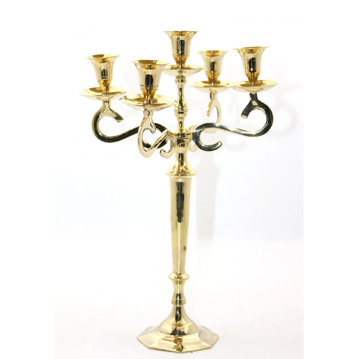 MDB Pirinç 5li Şamdan