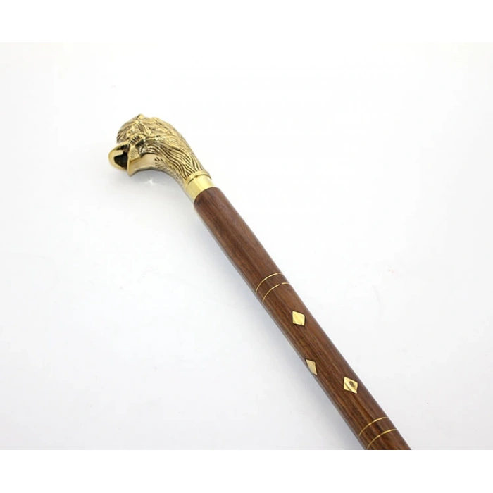 MDB Pirinç Aslan Büstü Baston Model 2