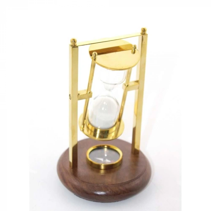 Pirinç Pusulalı Kum Saati