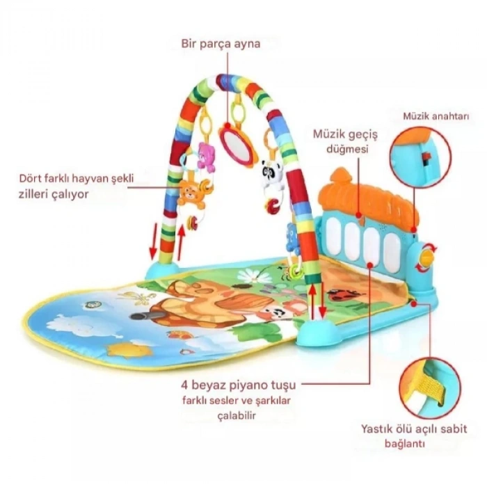 MDB Piyanolu Mantar Oyun Halısı