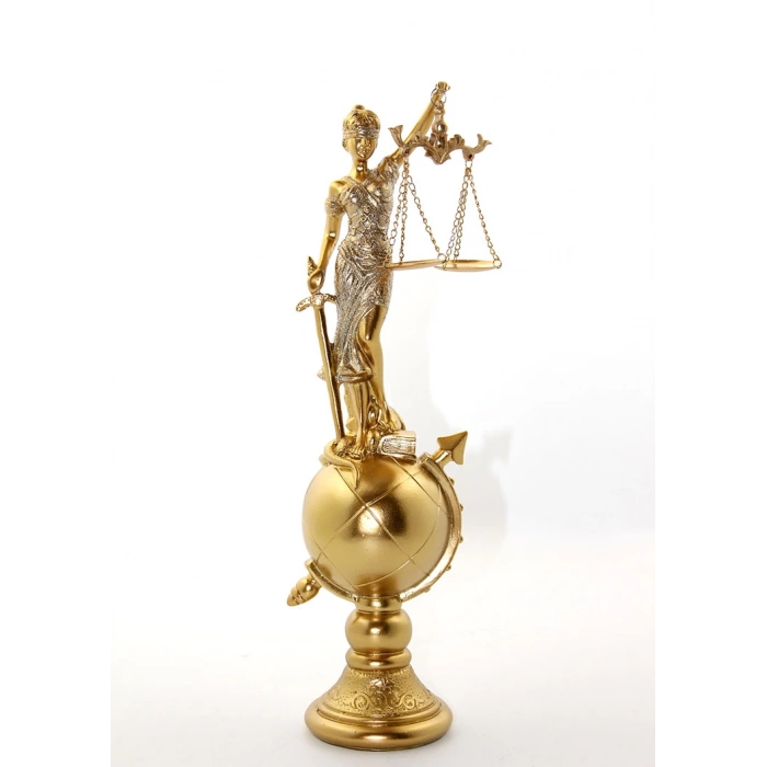 MDB Polyester Dünya Küre Üzerinde Adalet Biblosu Model 2