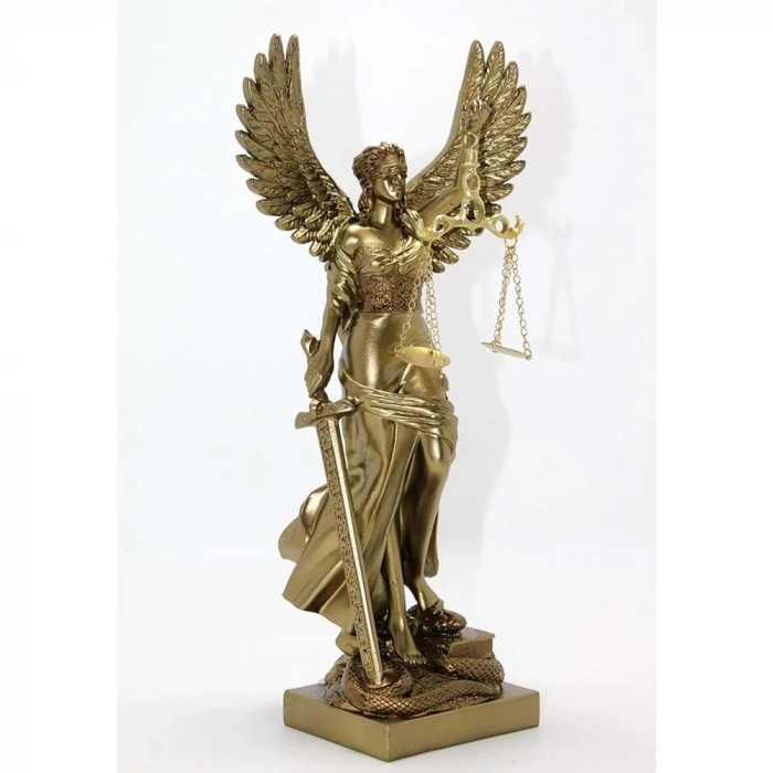 Polyester Kanatlı Adalet Biblosu Dekoratif Hediyelik