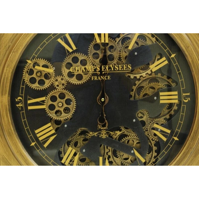 Saat Çarklı Kare Roma Rakamlı Duvar Saati Dekoratif Hediyelik