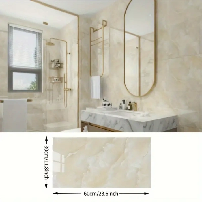 MDB Sarı Mermer Desenli Alüminyum Plastik Duvar Stickerı