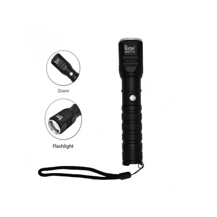 Şarjlı Pilli Zoomlu El Feneri