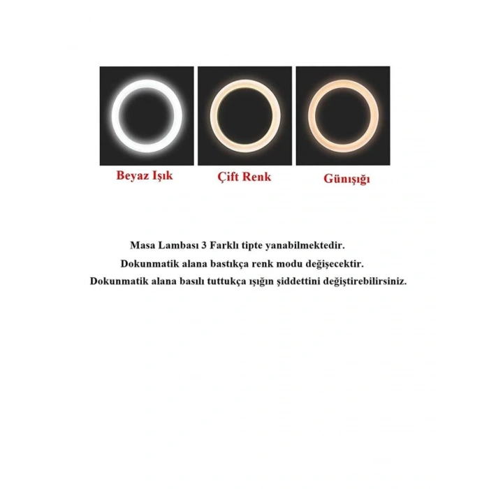 Şarjlı Sarı Ve Beyaz Renk Masa Lambası