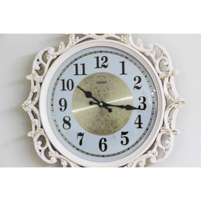 Sarkaçlı Duvar Saati Ferforje Desenli Hediyelik Duvar Saati