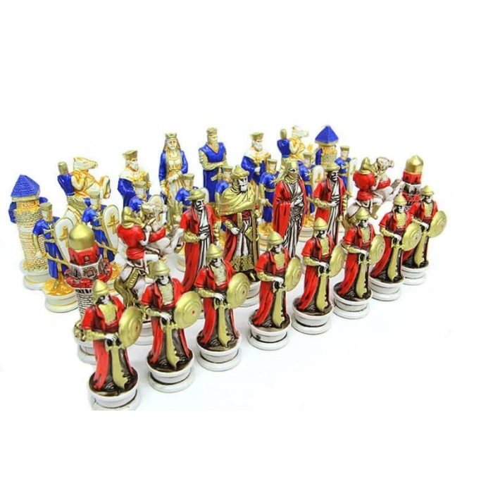 Satranç Taşı Polyester Ortaboy Selçuklu Haçlı Dekoratif Hediyelik