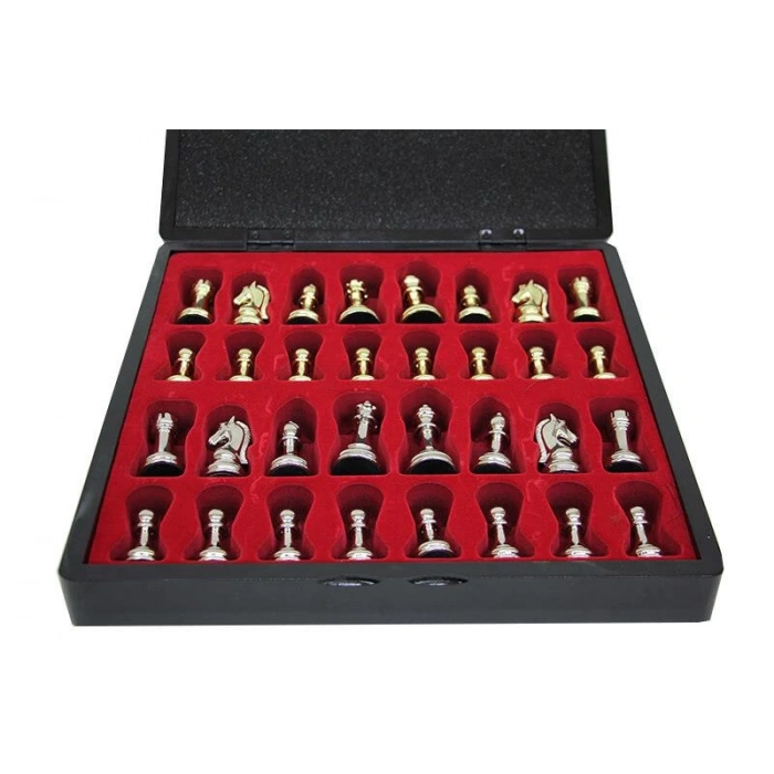 Satranç Taşı Zamak Kutulu Satranç Takımı Seti Hediyelik