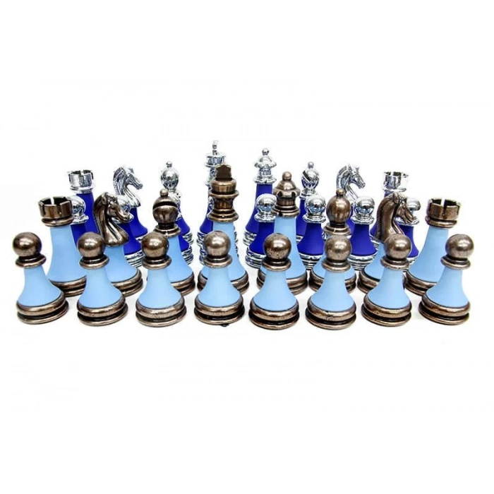 Satranç Taşı Zamak Polyester Parlement Turkuaz