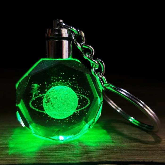 MDB Satürnlü Kız Tasarımlı Renk Değiştiren Anahtarlık