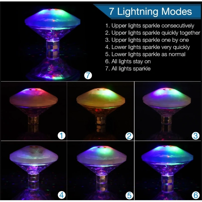 Sıcak LED sualtı gece lambası banyo yüzme havuz ışığı