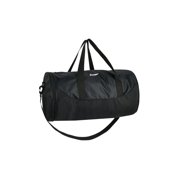 Silindir Spor Çanta El Valizi Siyah