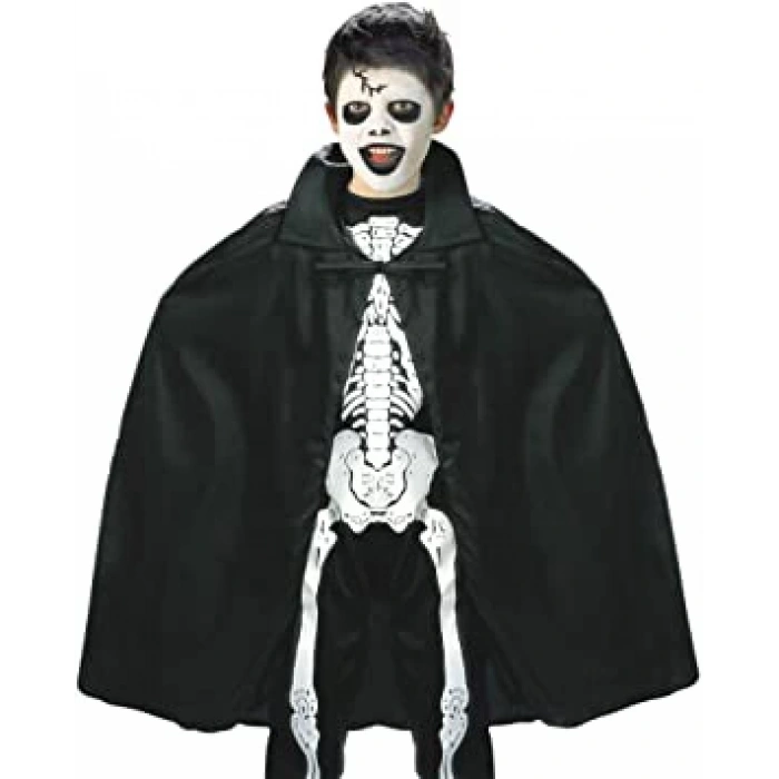 MDB Siyah Renk Yakalı Halloween Pelerini 90 cm
