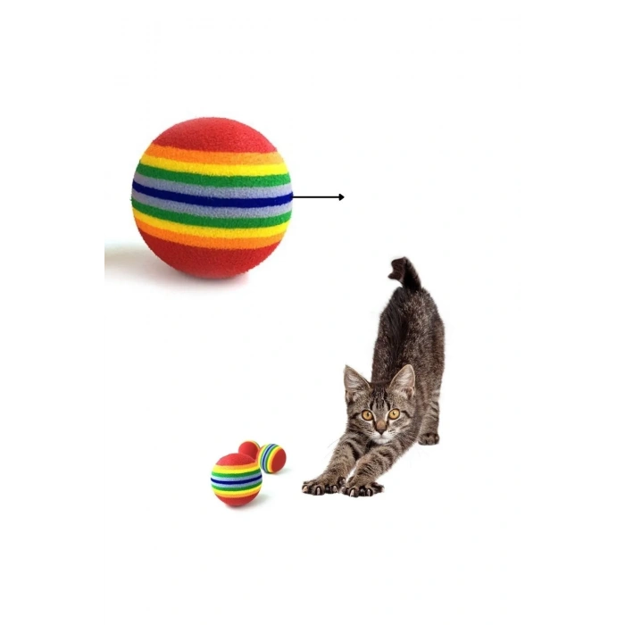 MDB Sünger Kedi Köpek Çiğneme Ve Oyun Topu 4 Adet