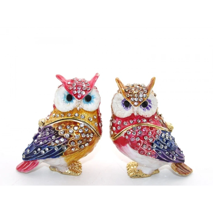 MDB Swarovski Taşlı 2li Baykuş Seti