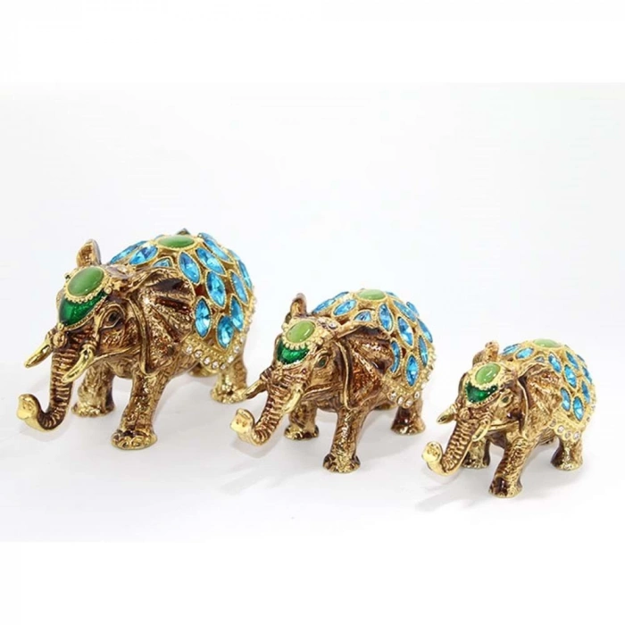 Taşlı 3Lü Fil Figürü
