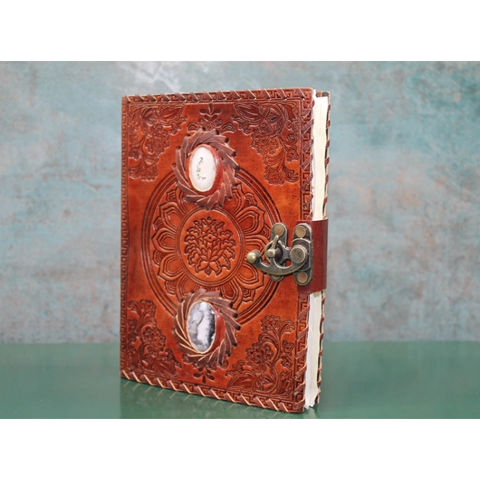 MDB Taşlı Deri Defter Model 2