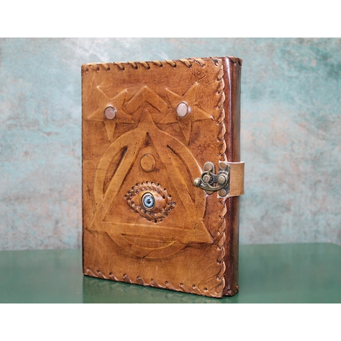 MDB Taşlı Deri Defter Model 4