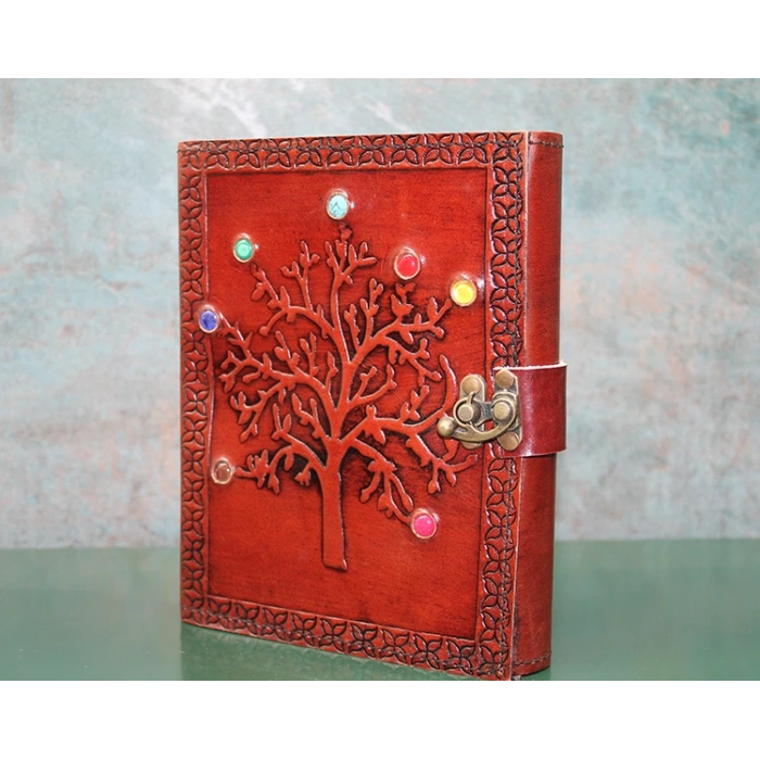 MDB Taşlı Deri Defter Model 5