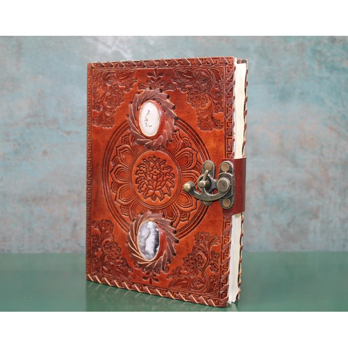 MDB Taşlı Deri Defter Model 9