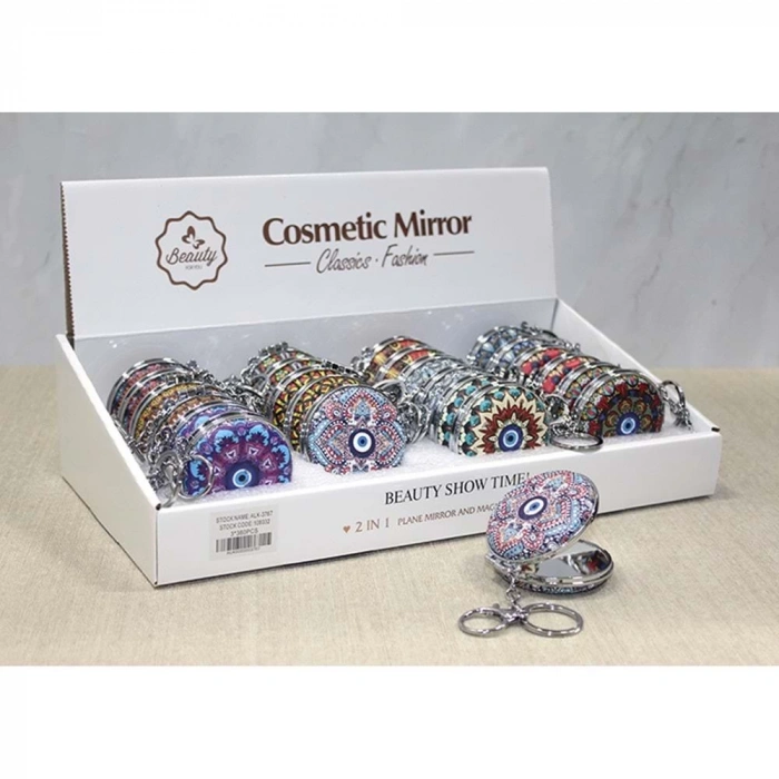 Taşlı El Aynası Anahtarlık