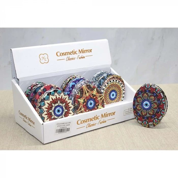 Taşlı El Aynası Oval İnce