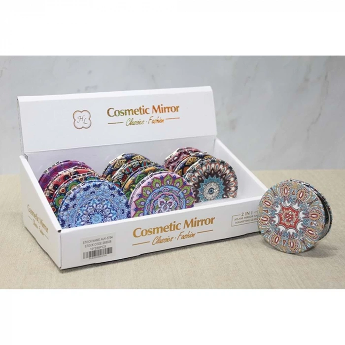 Taşlı El Aynası Yuvarlak İnce