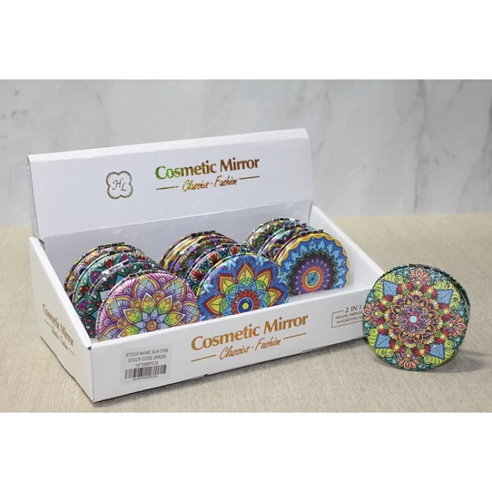 MDB Taşlı El Aynası Yuvarlak İnce Model 4