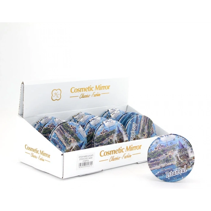 MDB Taşlı İstanbul Tasarımı El Aynası İnce Model 1