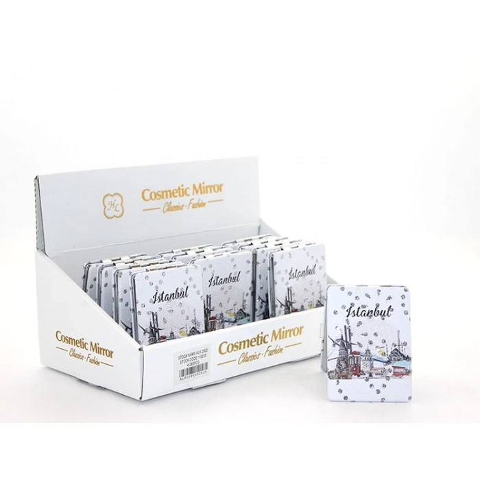 MDB Taşlı İstanbul Tasarımı El Aynası İnce Model 13