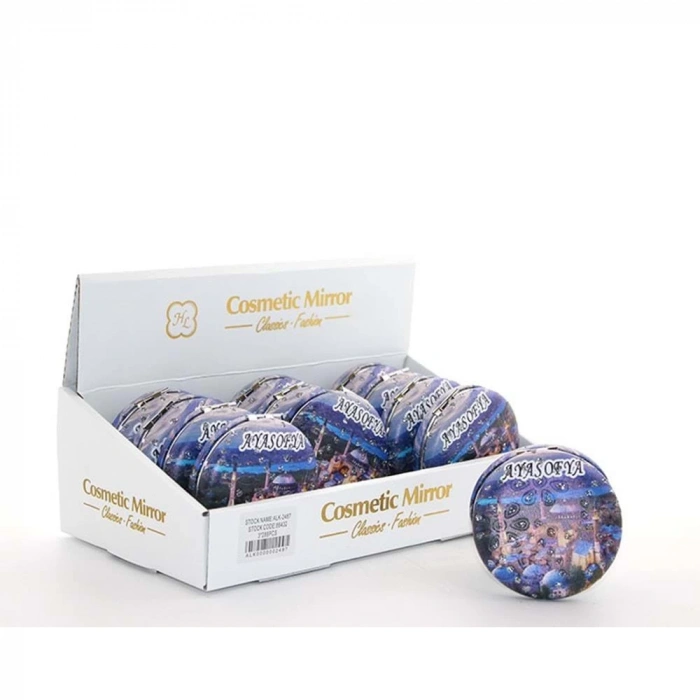 Taşlı İstanbul Tasarımı El Aynası Kalın