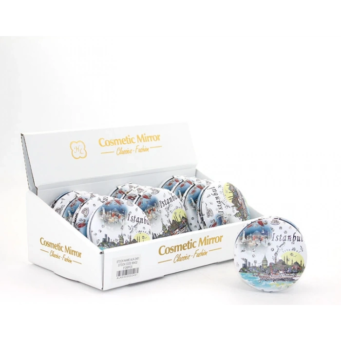 MDB Taşlı İstanbul Tasarımı El Aynası Kalın Model 4