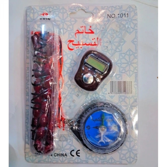 MDB Tesbihli Ve Kıble Pusulalı Yüzük Zikirmatik Seti